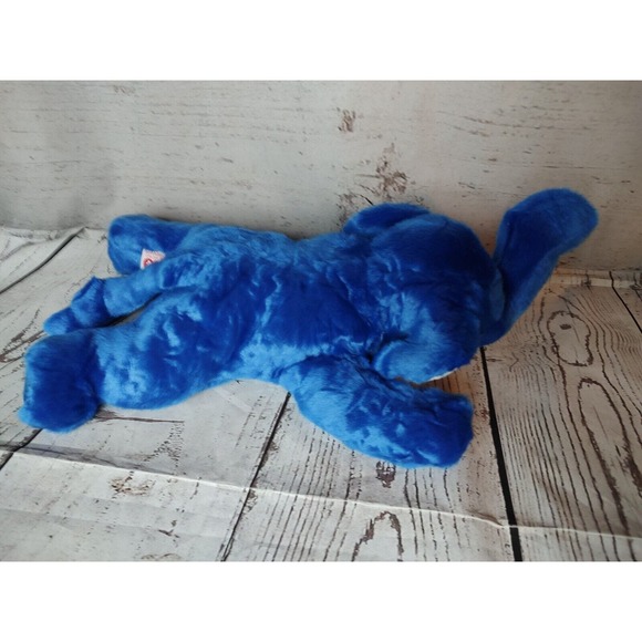 1998 vintage plush Ty Beanie Buddy Peanut The Elephant - Royal Blue - large EUC - Picture 2 of 9